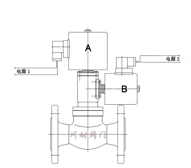雙線圈自保持電磁閥結構原理圖